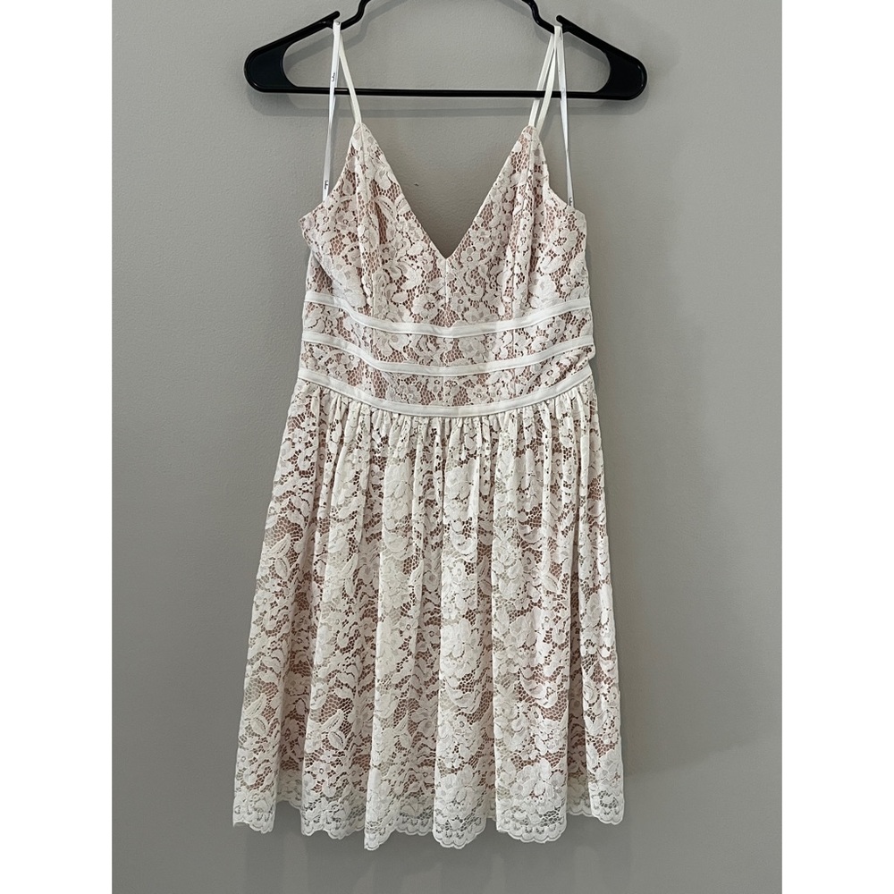 Engagement Party/Bridal Shower White Lace Skater Dress
